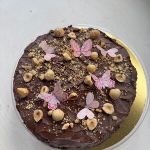 Refined sugar free wholewheat chocolate hazelnut cake